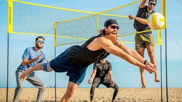 CROSSNET four-square volleyball game in South Africa