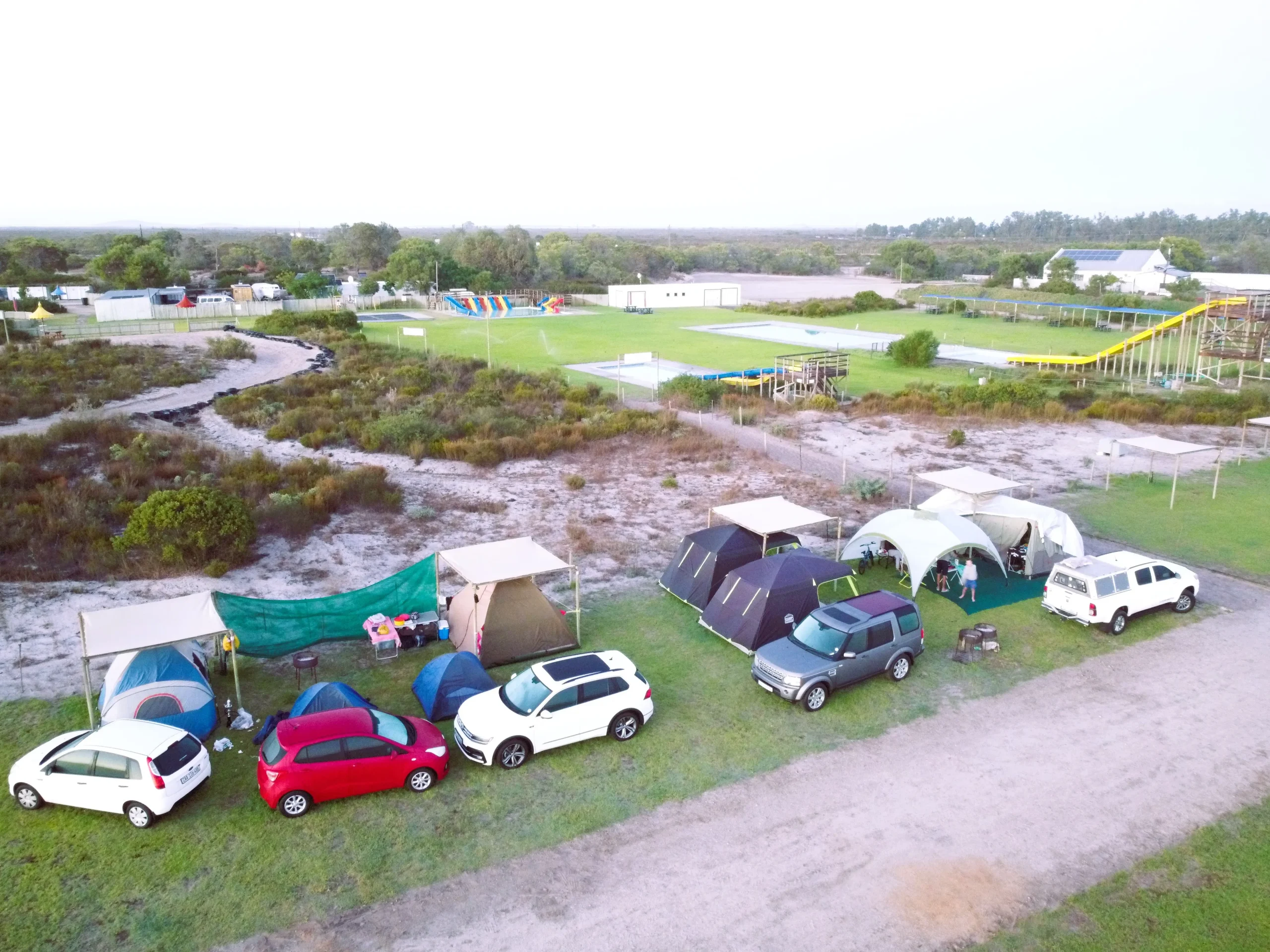 Campsite View with Water Park
